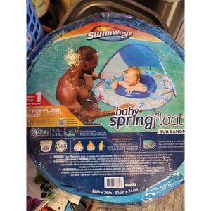 Baby spring float fun canopy swim strip 1. Hyper- flate valve. 9 -24 months